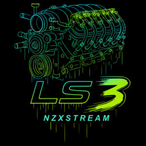 LS3 Blue and Green - AS Colour Mens Stencil Hoodie Design