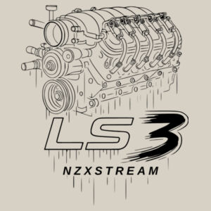 LS3 Black Line Art - AS Colour Mens Stencil Hoodie Design