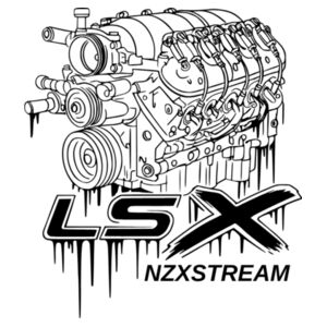 LSX Black Line Art - AS Colour Mens Barnard Tank Design