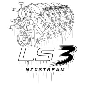 LS3 Black Line Art - AS Colour Mens Supply Hood Design