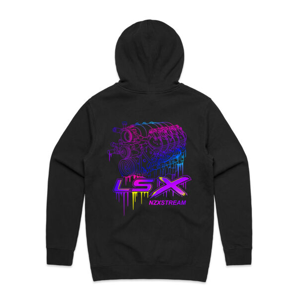 LSX Purple and Blue Line Art - AS Colour Mens Stencil Hoodie Thumbnail