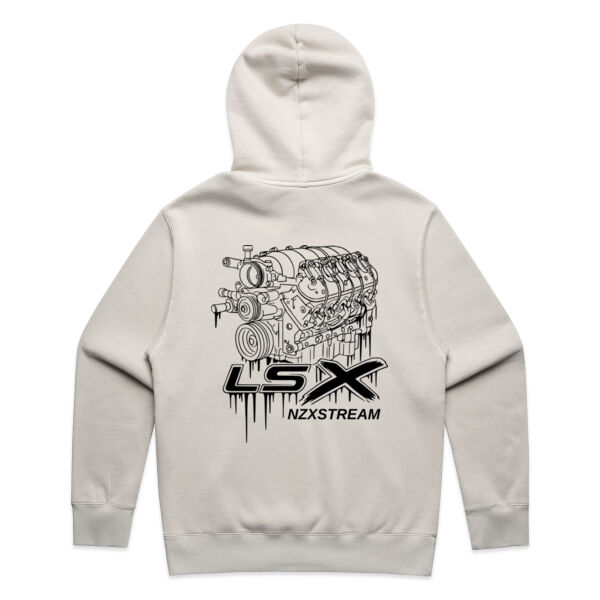 LSX Black Line Art - AS Colour Mens Relax Faded Hood Thumbnail