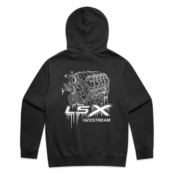 LSX White Line Art - AS Colour Mens Relax Faded Hood Thumbnail