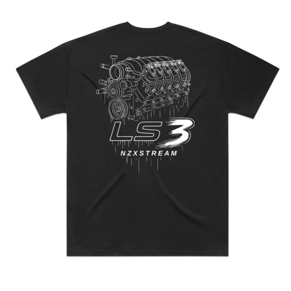 LS3 White Line Art - Oversized Tee - Heavy weight fabric, 220 GSM Thumbnail