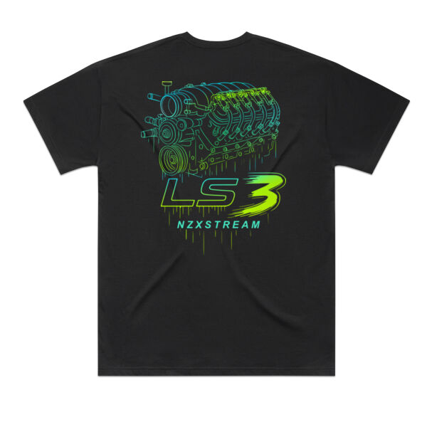 LS3 Green and Blue Line Art - Oversized Tee - Heavy weight fabric, 220 GSM Thumbnail