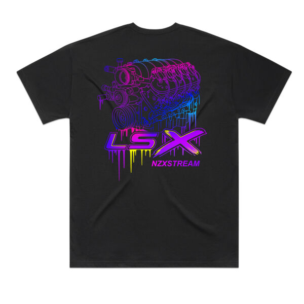 LSX Purple Line Art - Oversized Tee - Heavy weight fabric, 220 GSM Thumbnail