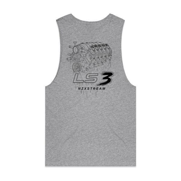 LS3 Black Line Art - AS Colour Mens Barnard Tank Thumbnail