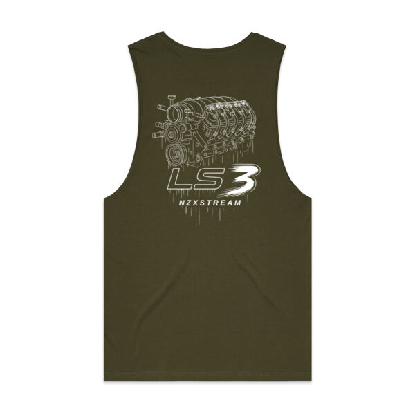 LS3 White Line Art - AS Colour Mens Barnard Tank Thumbnail