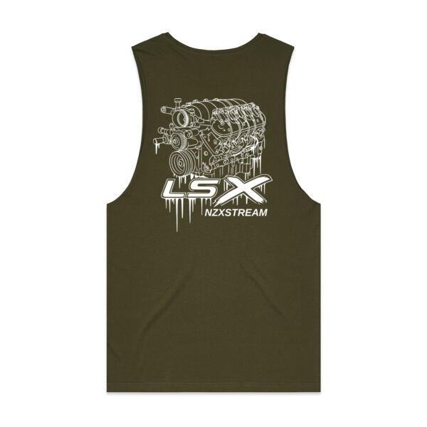 LSX White Line Art - AS Colour Mens Barnard Tank Thumbnail