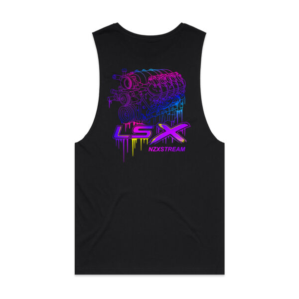 LSX Purple Fade Line Art - AS Colour Mens Barnard Tank Thumbnail